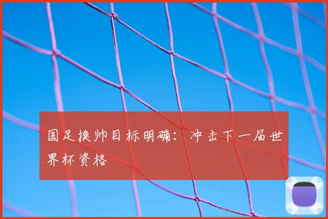 国足换帅目标明确:冲击下一届世界杯资格